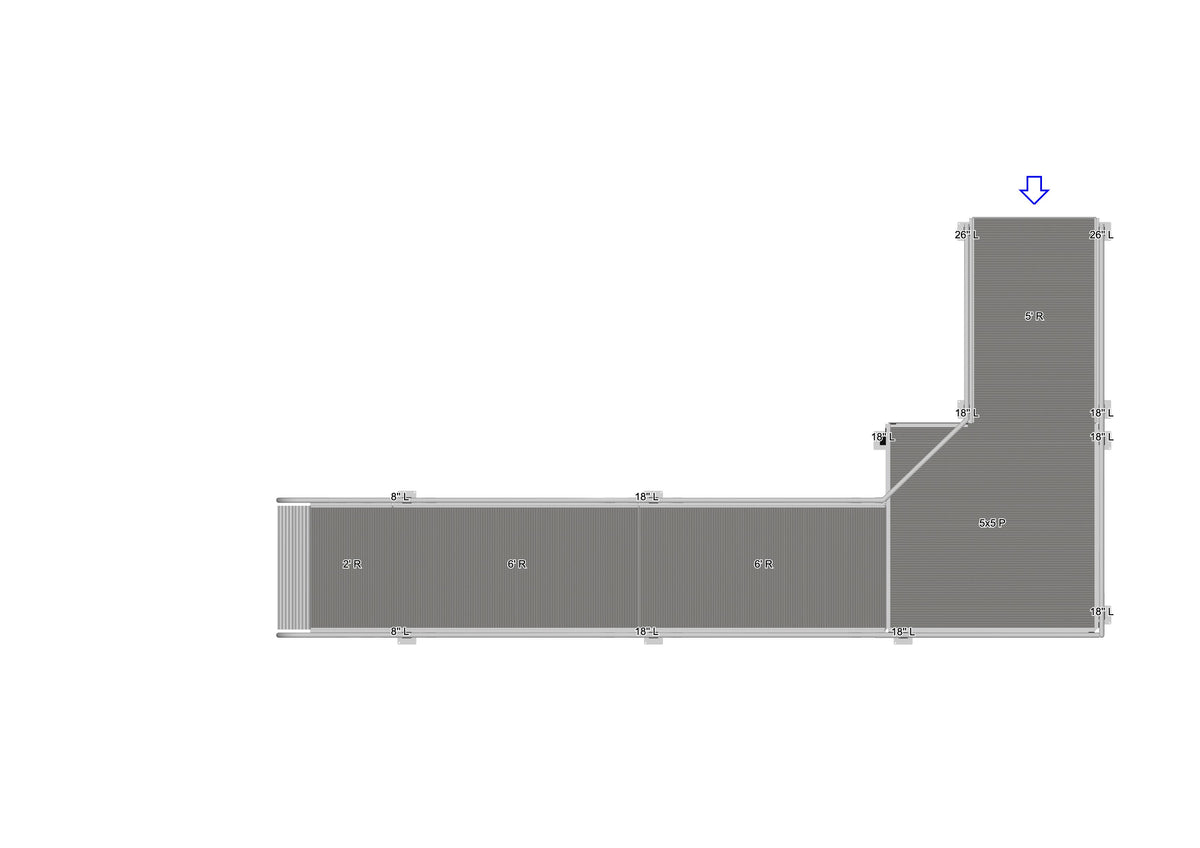 L Shape Home Ramp L-shape with 5x5 platform ramp – Ramp Outlet Plus