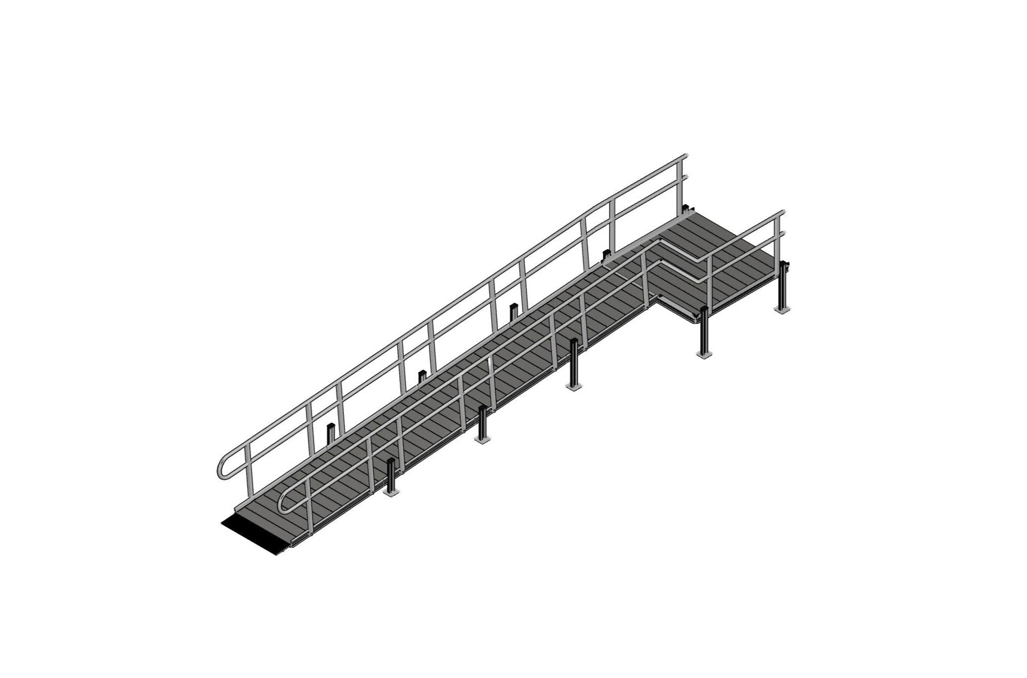 Straight Ramp with 5x5 Landing – Ramp Outlet Plus