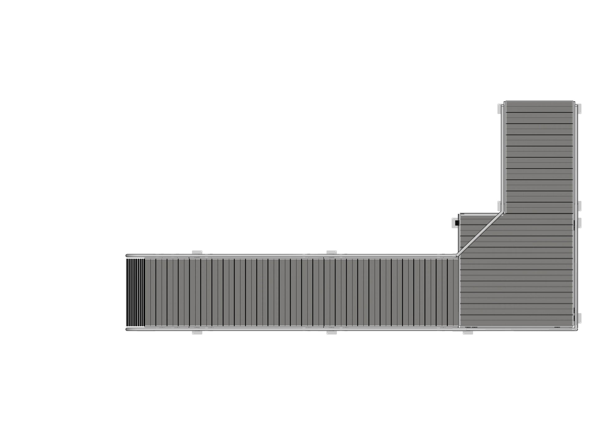 L-shape with 5x5 platform ramp – Ramp Outlet Plus